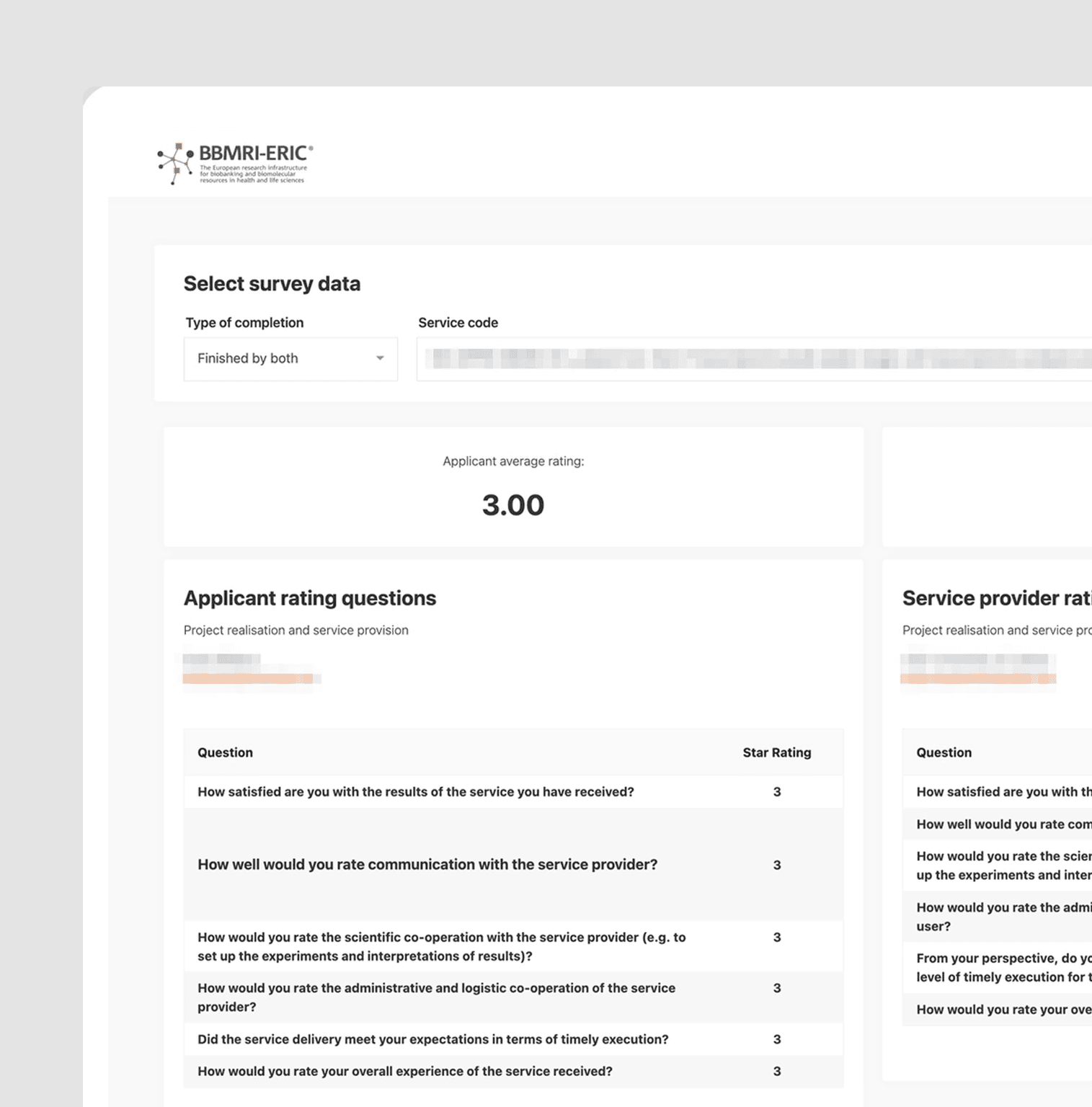 BBMRI-ERIC service feedback in UNOY