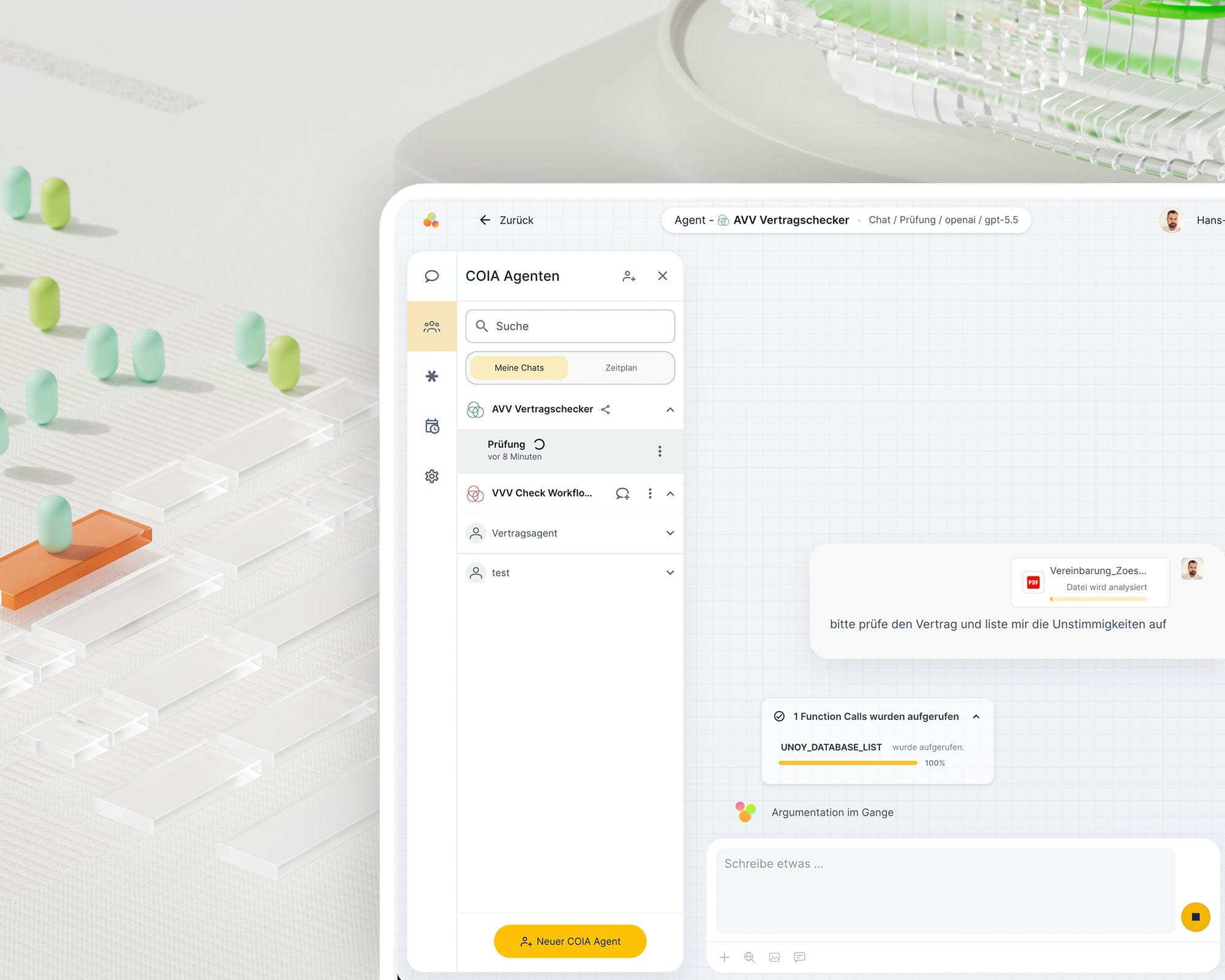 COIA creates a data processing agreement in UNOY OS