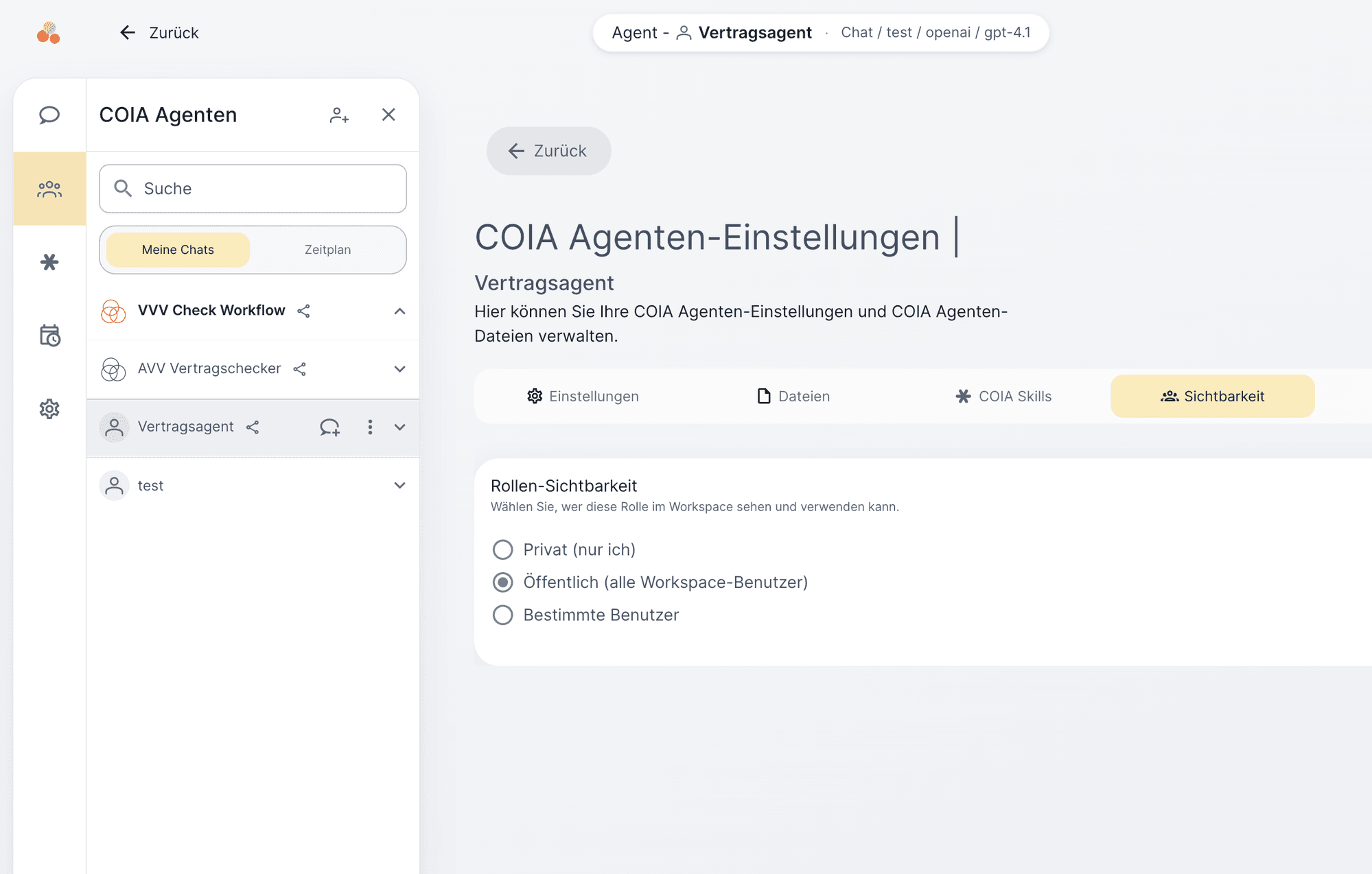 COIA agents and skills shared across the team: built once, used by everyone