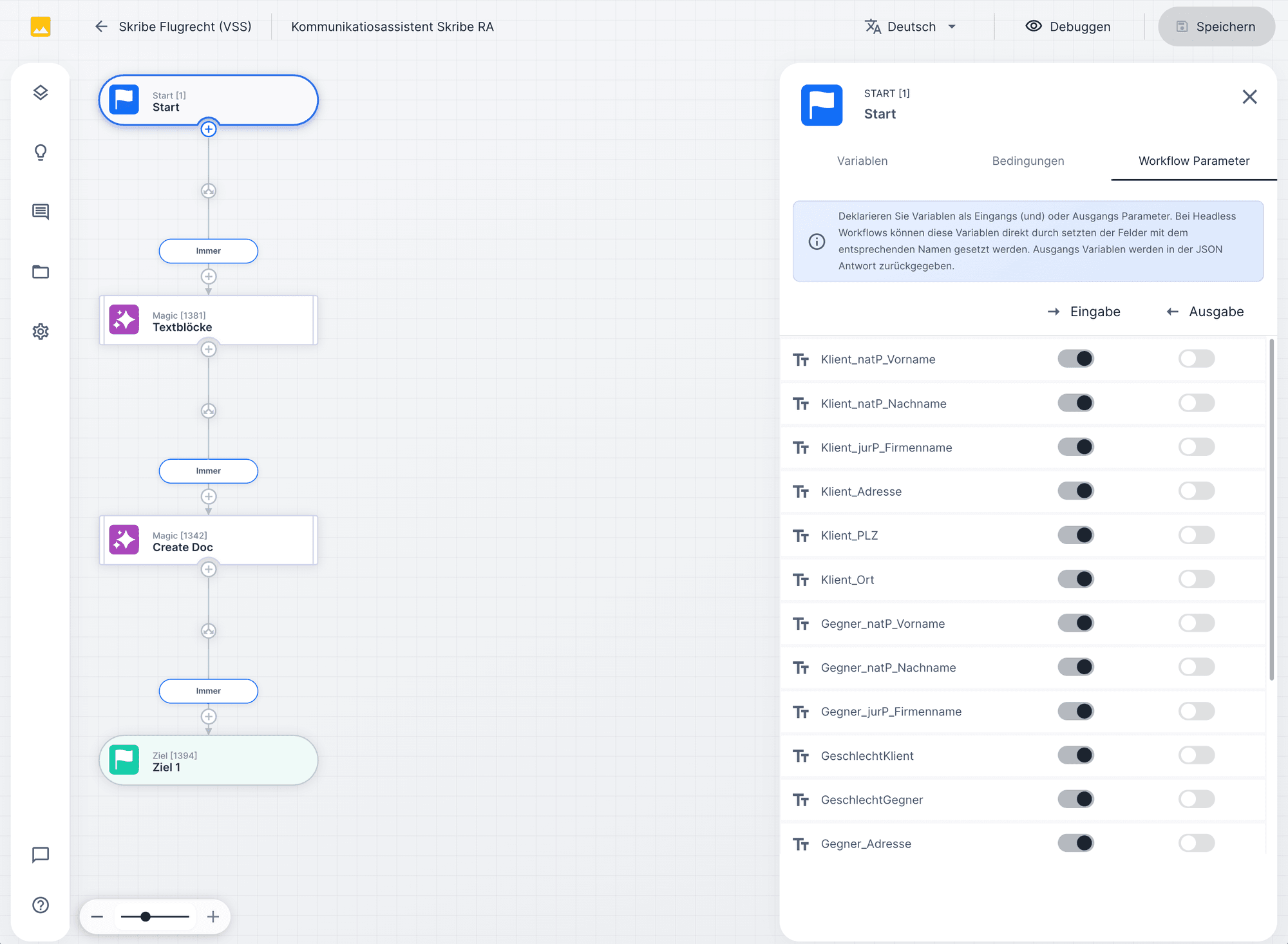 COIA workflow as a callable COIA function