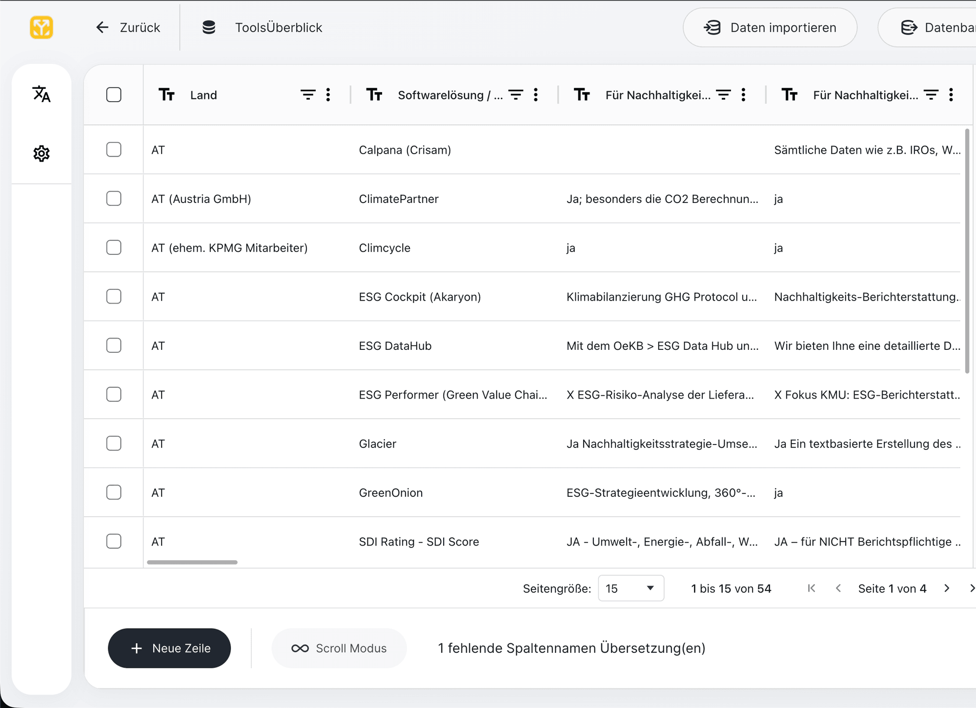 Database in UNOY Workspace, Memory Skill and RAG sources