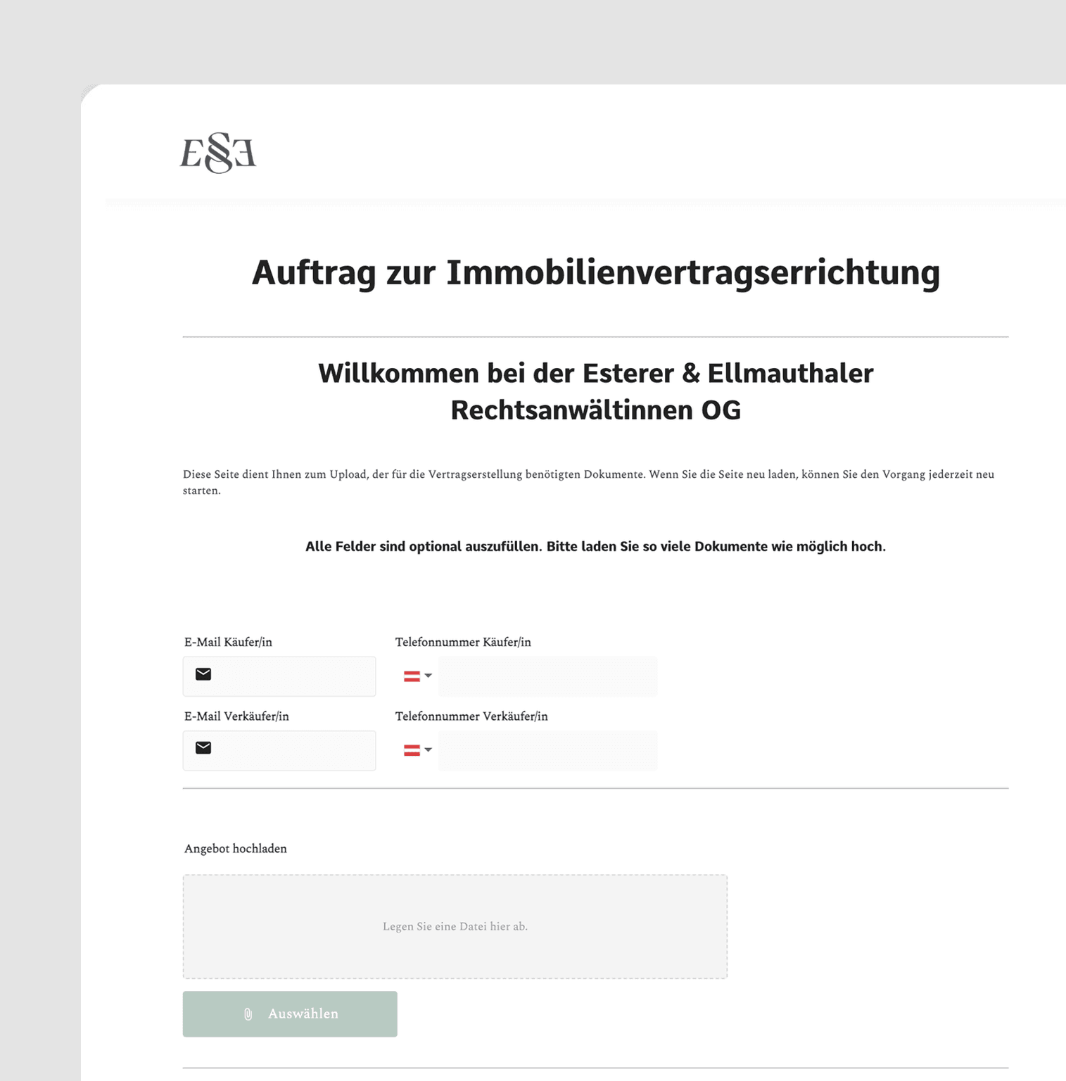Esterer & Ellmauthaler, real estate contract in UNOY