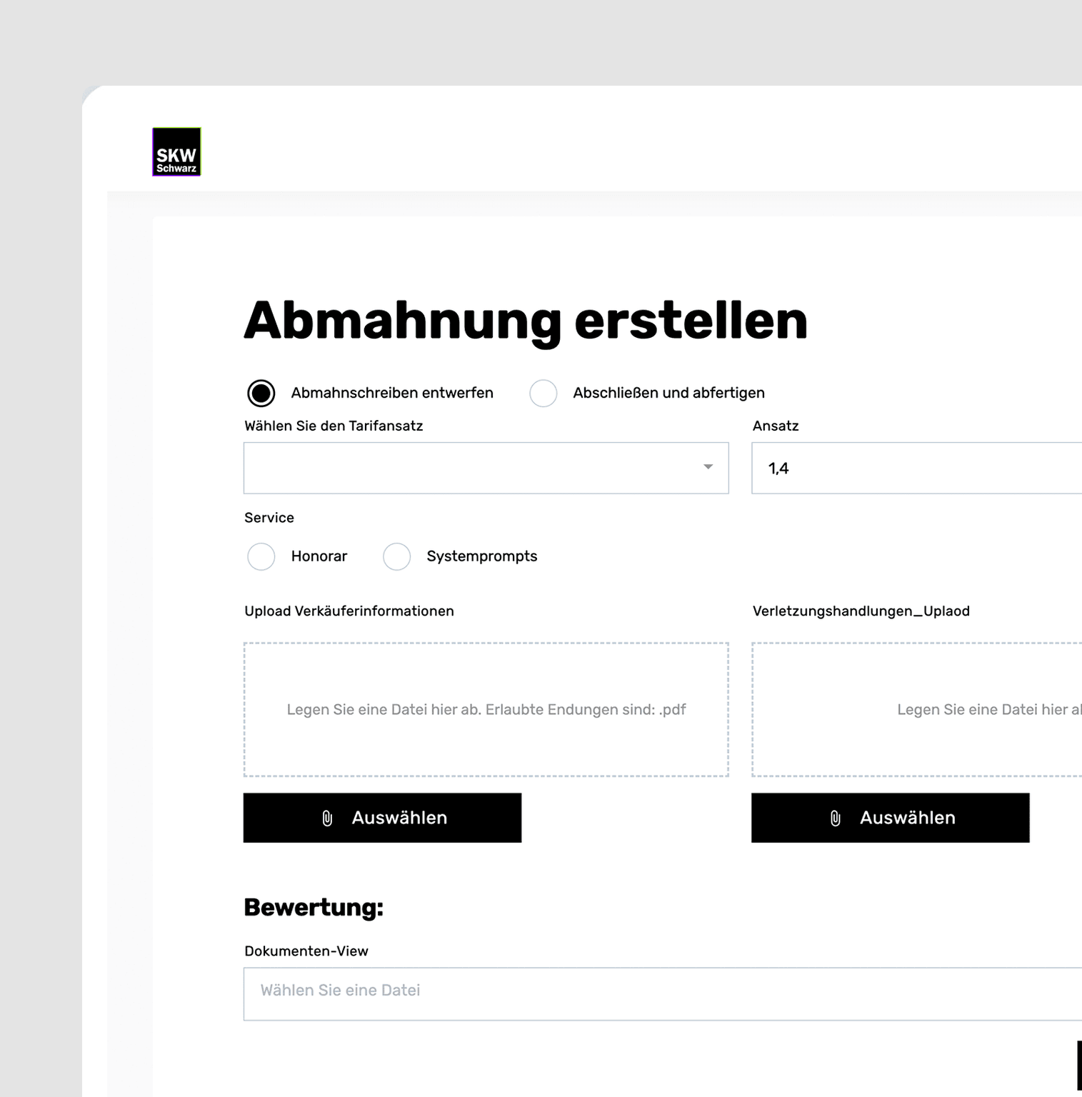 SKW Schwarz, create cease-and-desist letter in UNOY